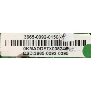MAIN PARA SMART TV JVC 4K RESOLUCION (3840 x 2160) UHD / NUMERO DE PARTE 3665-0092-0150 / 0171-2272-5624 / 0KMADDE7X00824 / 3665-0092-0395 / MODELO DM65USR